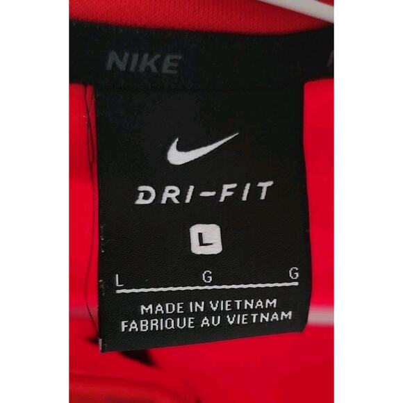 Men's Nike Dri-fit Red Fleece Lined 1/4 zip Pullover Sweatshirt - Large - Picture 5 of 7